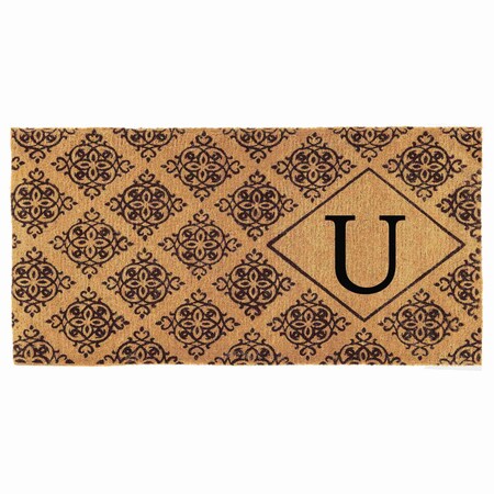 Monogram Door Mat, Black, Natural, 36 in W x 72 in L